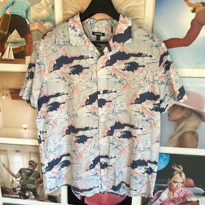 Express Camp Collar Button Down Shirt